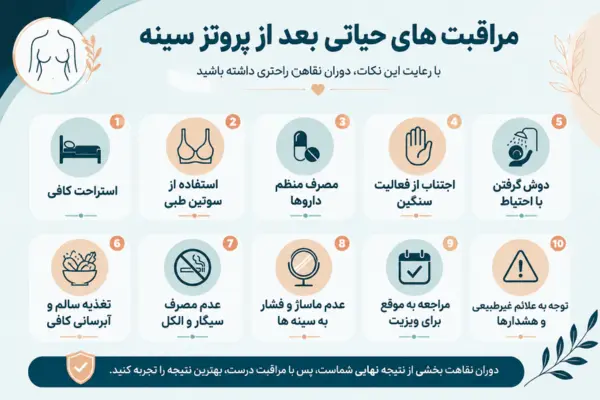 مراقبت های حیاتی بعد از پروتز سینه