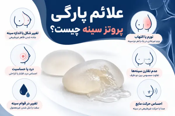 علائم پارگی پروتز سینه چیست؟