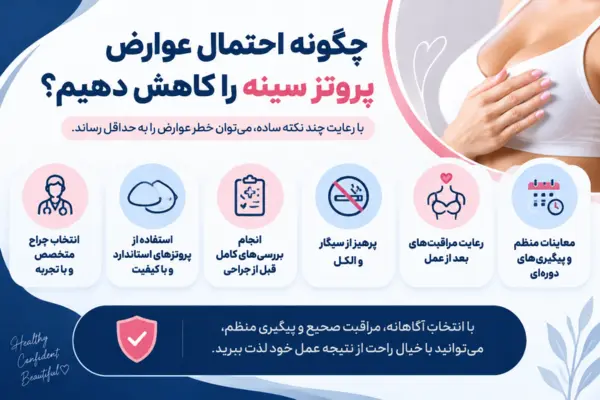 چگونه احتمال عوارض پروتز سینه را کاهش دهیم؟